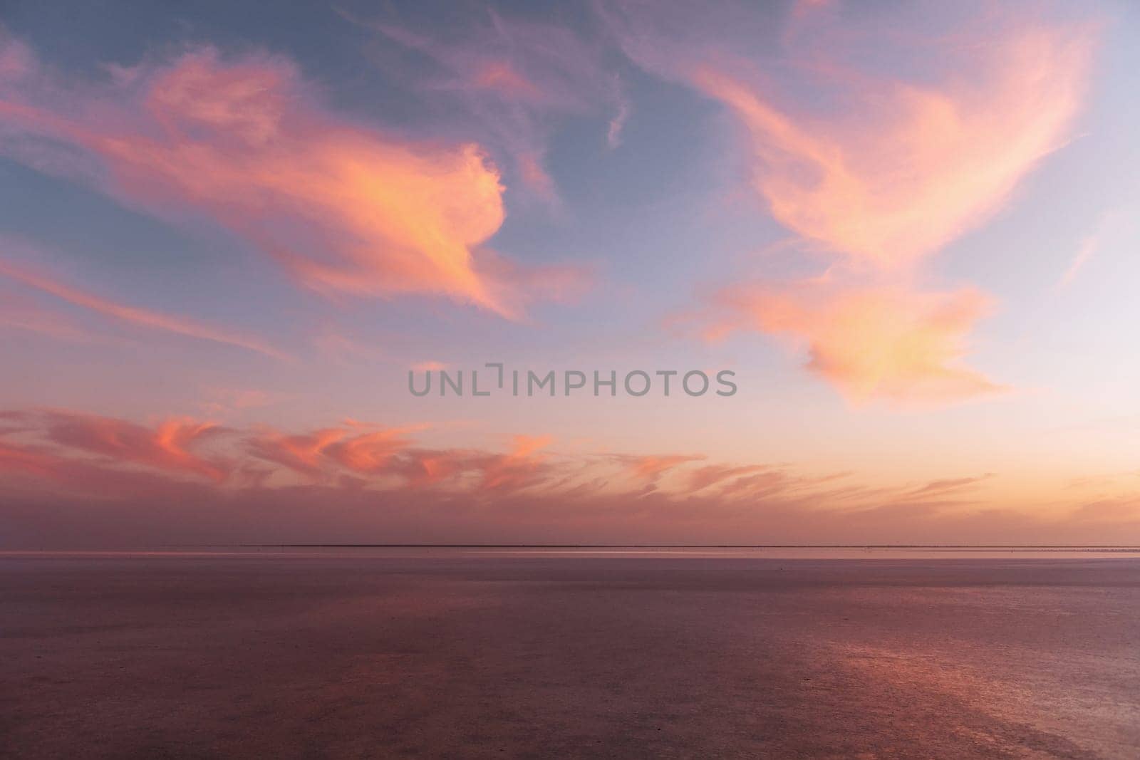 Beautiful coast of Jarilgach island, Ukraine at evening time.