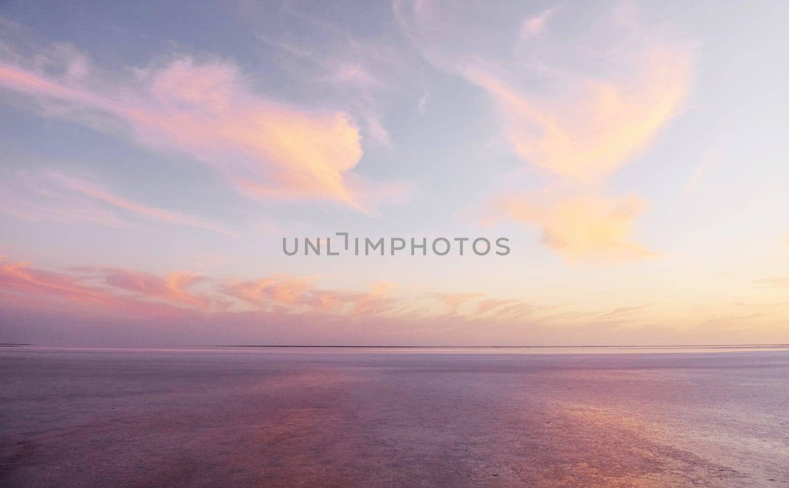 Beautiful coast of Jarilgach island, Ukraine at evening time.