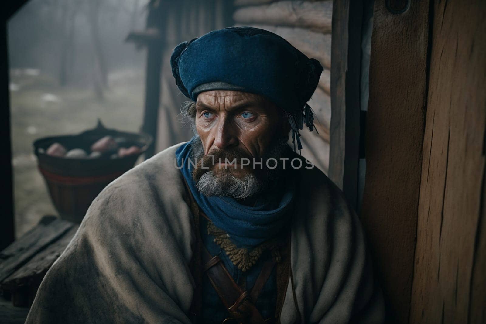 Culture of Ukraine, authenticity, uniqueness, independence and endurance. Local things, clothes, terrain. Yellow Ukrainian symbols, villages. High quality Generative AI .