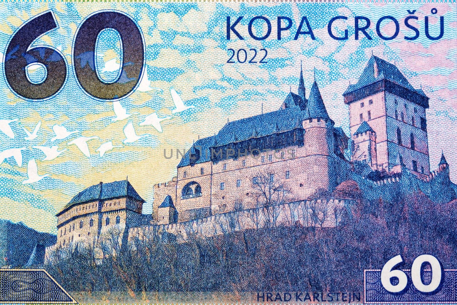 Karlstejn Castle from Czech money