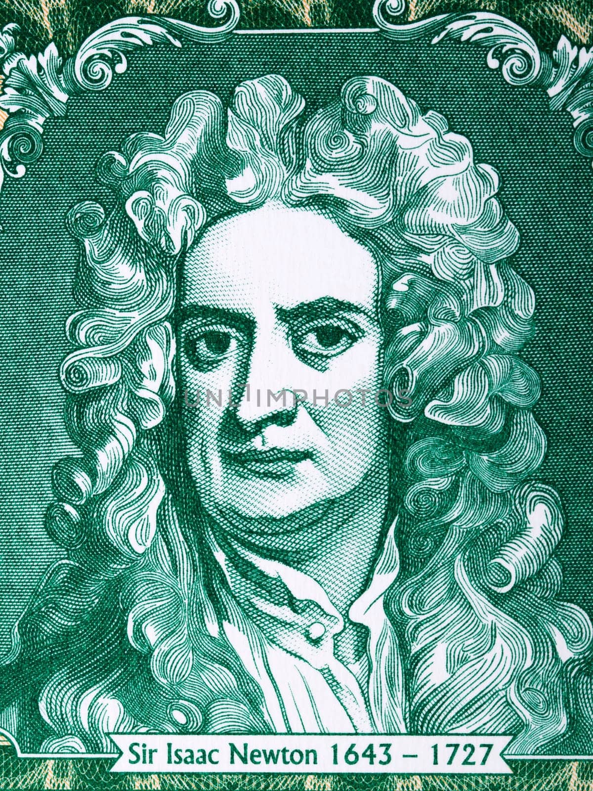 Isaac Newton a portrait from money by johan10
