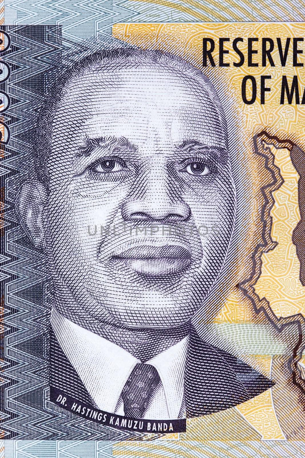 Hastings Kamuzu Banda a portrait from Malawian kwacha by johan10