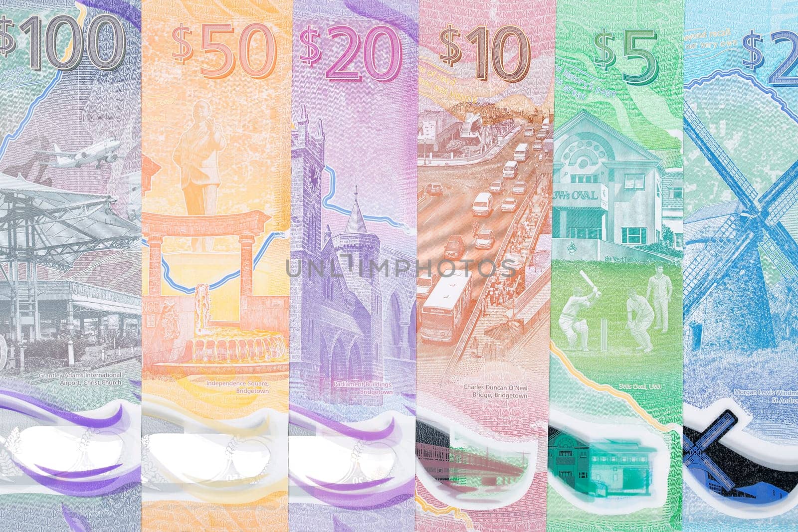 Barbados money - new series of banknotes, a business background