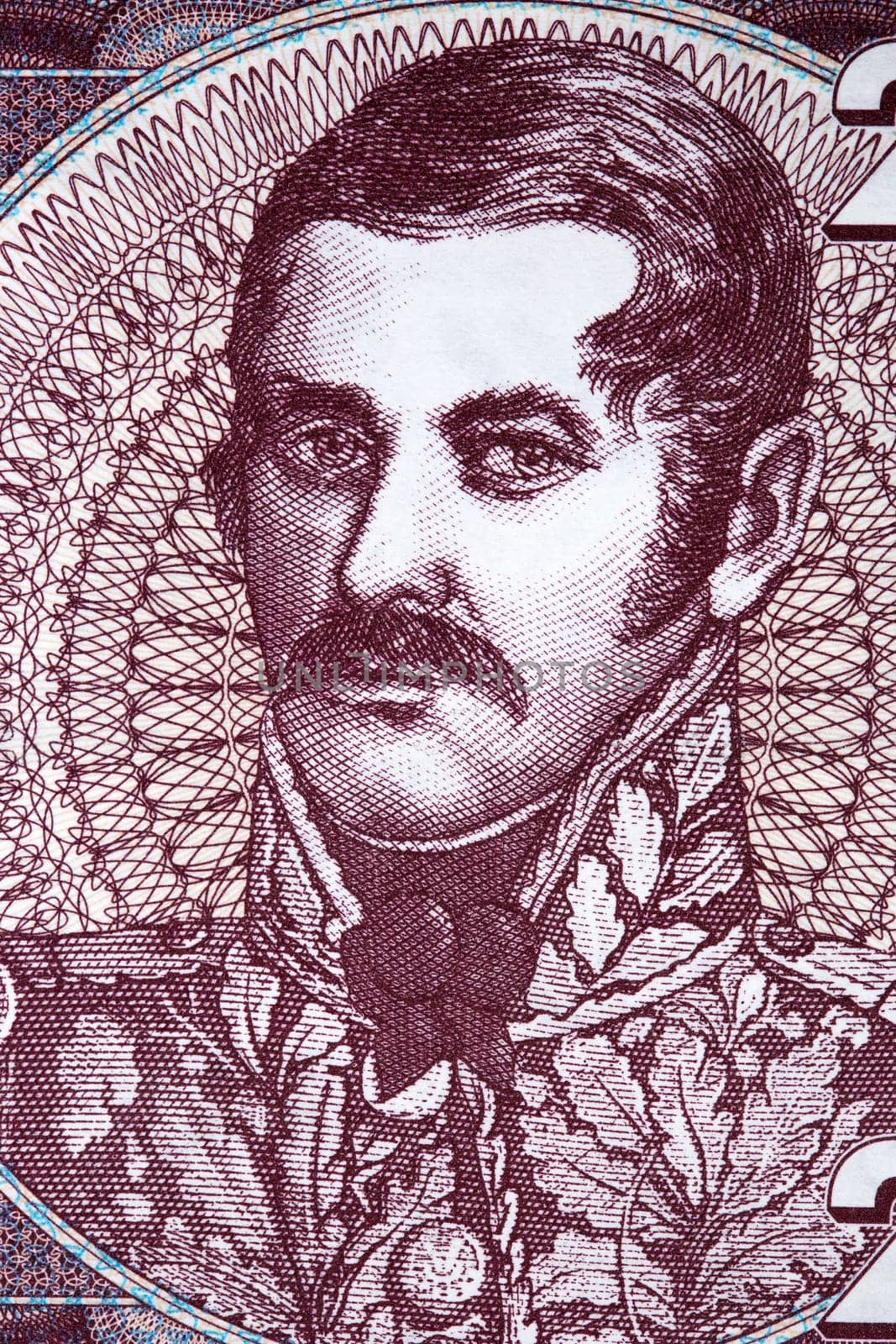 Felipe Luis Brion Detrox a closeup portrait from money