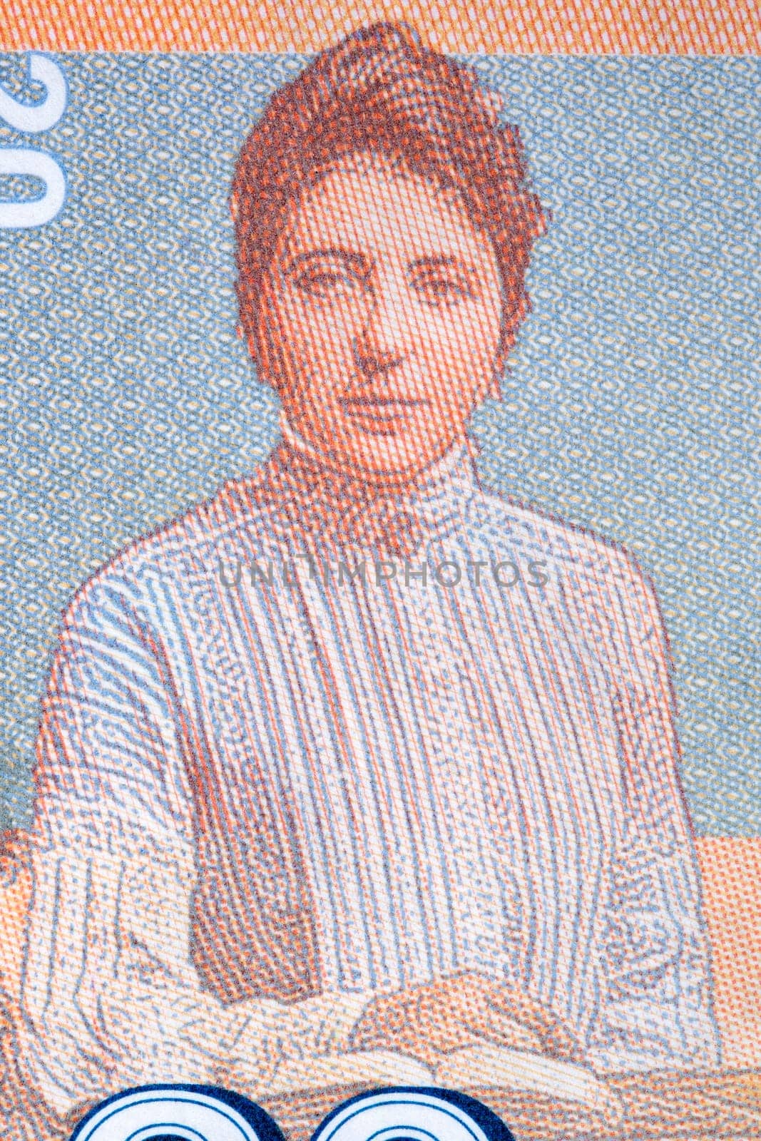 Portrait of a woman from Czechoslovak money by johan10