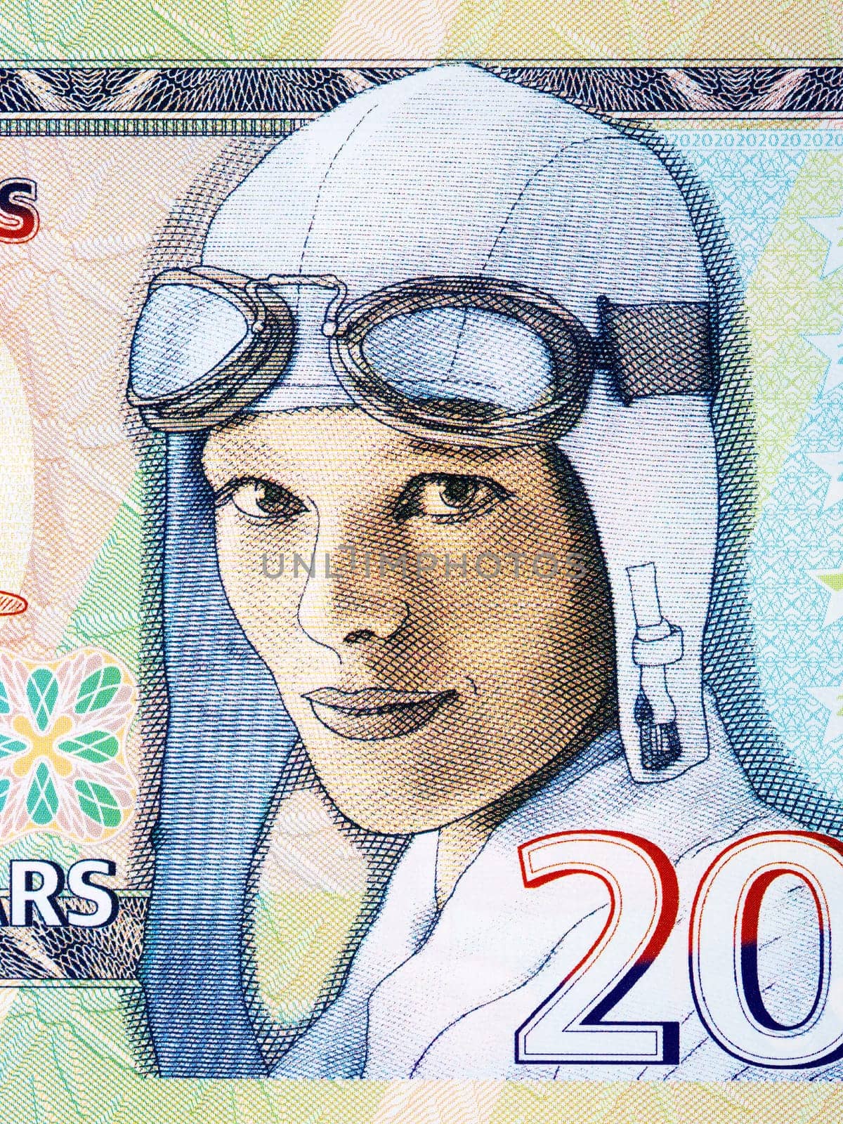 Amelia Mary Earhartova a portrait from money by johan10