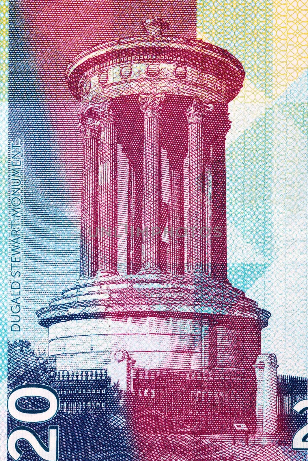 Dugald Stewart Monument in Edinburgh from money by johan10