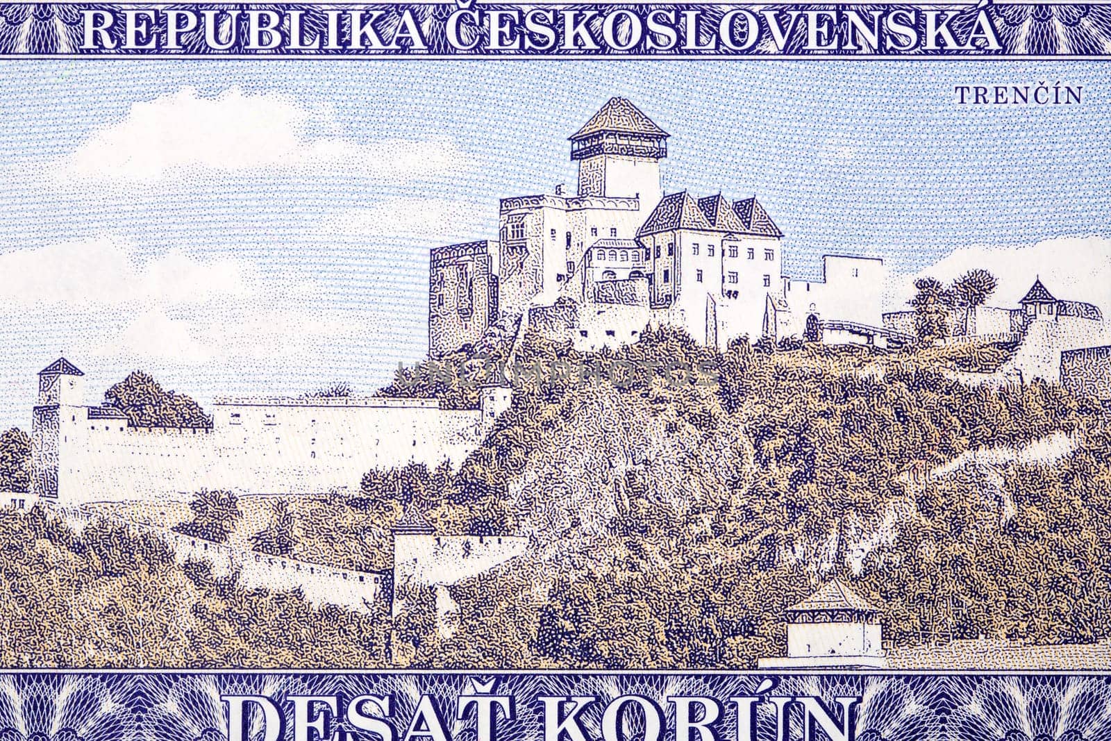 Trencin castle from Slovak money - Koruna