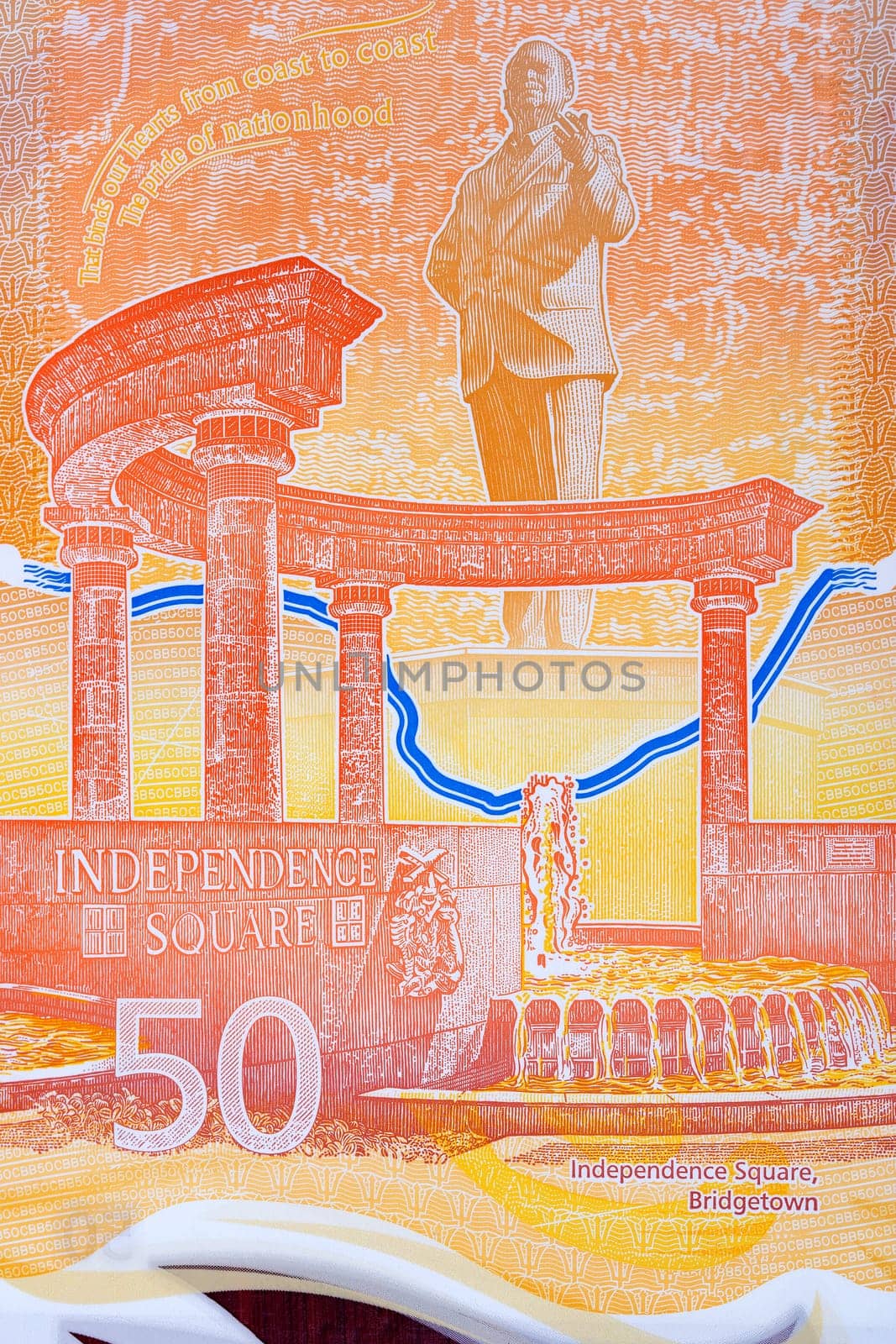 Independence square in Bridgetown from Barbadian money by johan10