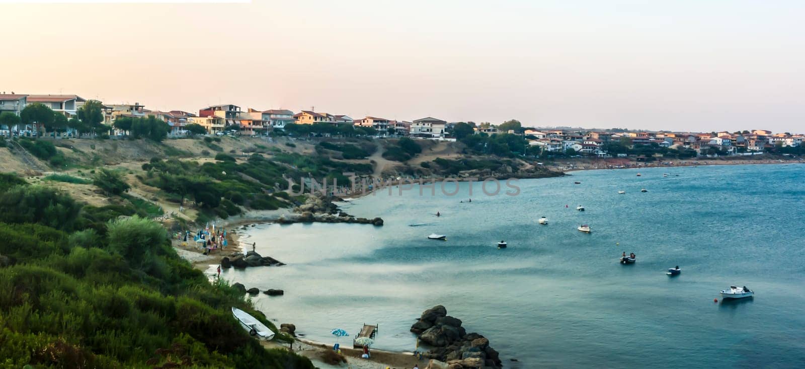 panoramic view of Capo Rizzuto bay, a seaside resort on the Calabrian coast of the Ionic Sea