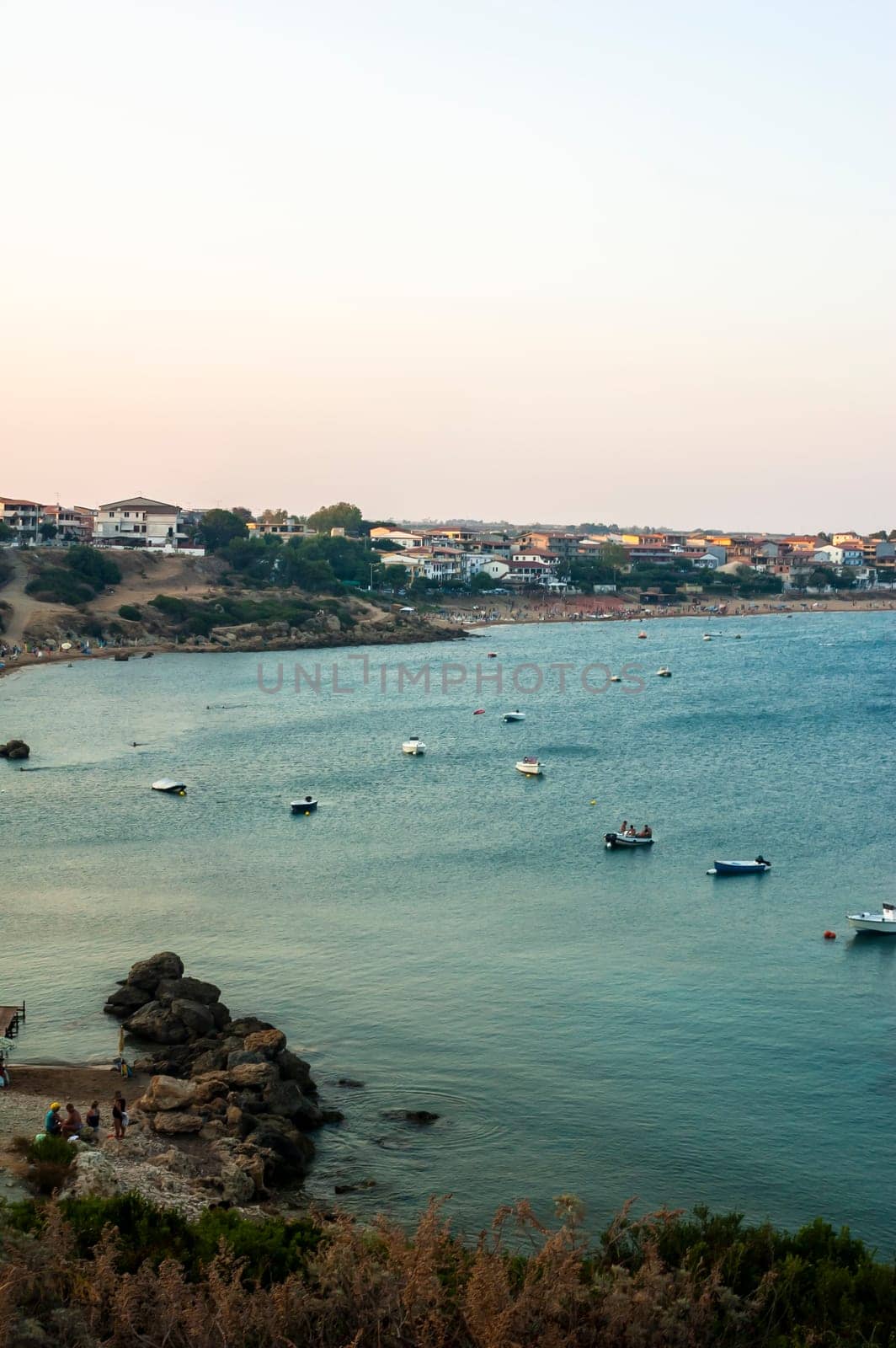 panoramic view of Capo Rizzuto bay, a seaside resort on the Calabrian coast of the Ionic Sea