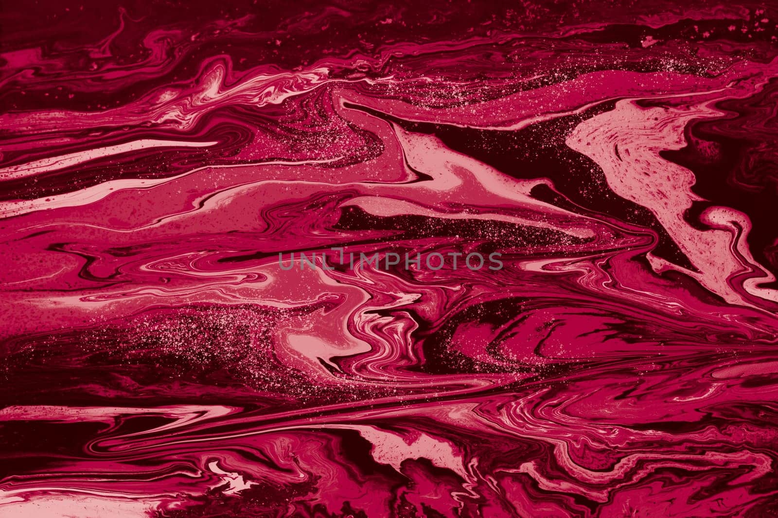 Viva Magenta - color of the year 2023. Trendy color sample. Beautiful toned surface with marble effect. Abstract background with copy space. by creativebird