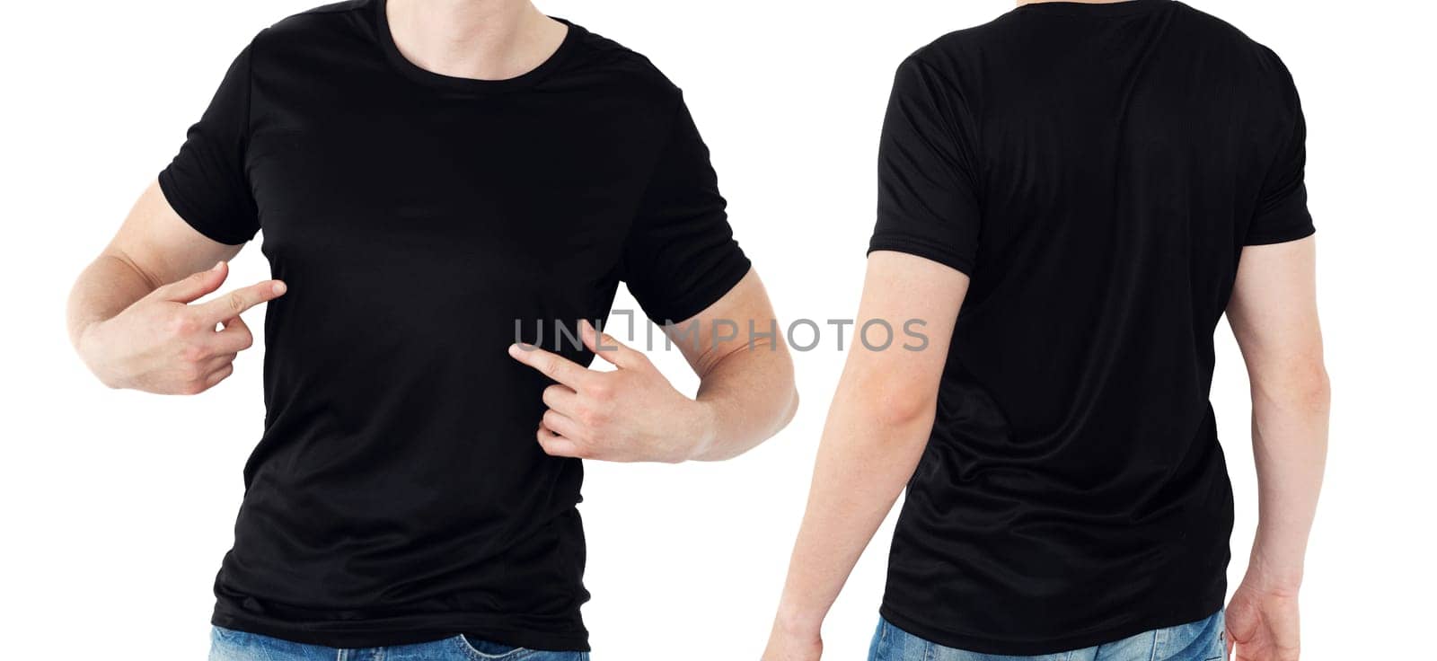 Attractive young man in a black T-shirt by GekaSkr