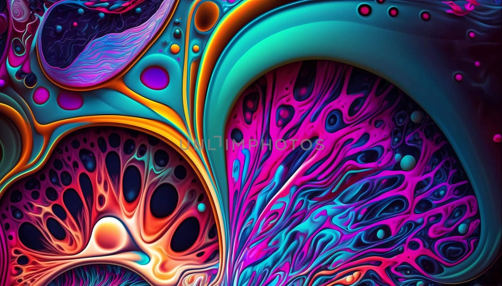 Psychedelic background. Surrealism Acid patterns. by AndreyKENO