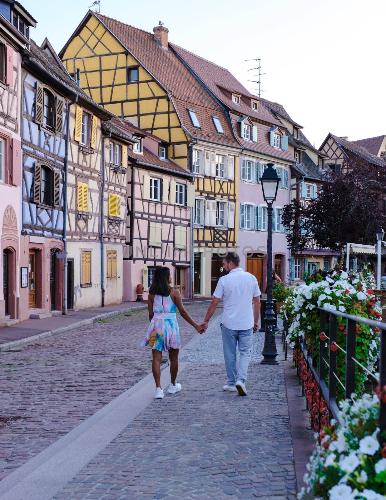 Beautiful view of colorful romantic city Colmar, France, Alsace by fokkebok