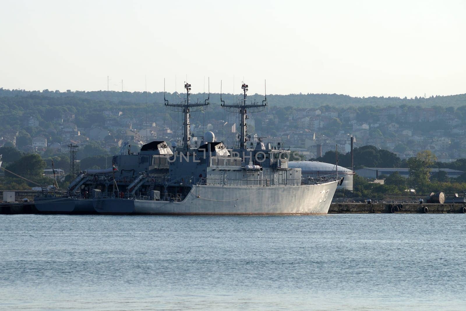 military patrol ships in the seaport of Varna by Annado