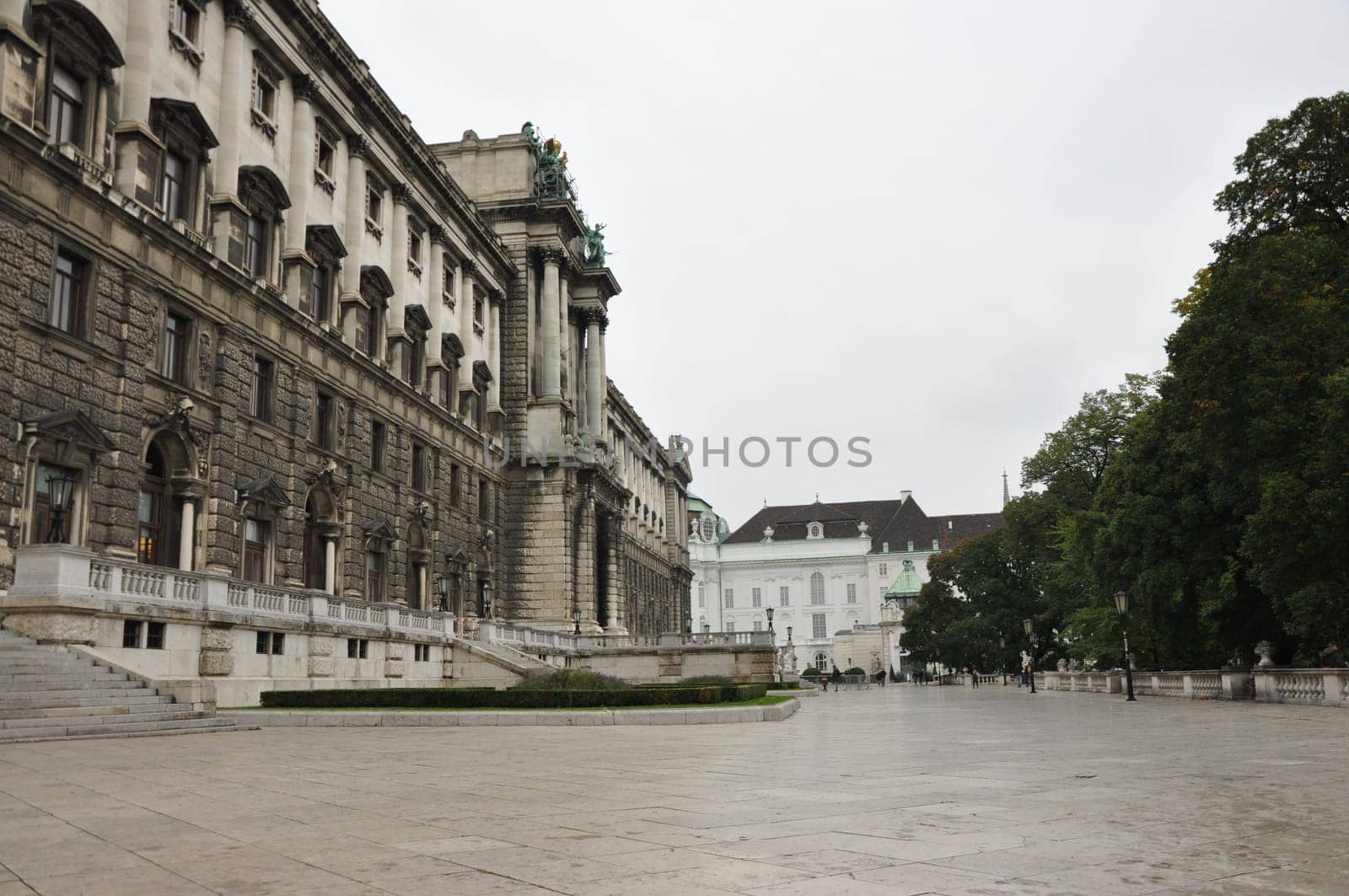 Historic building of the Austrian National Library in Vienna, Austria