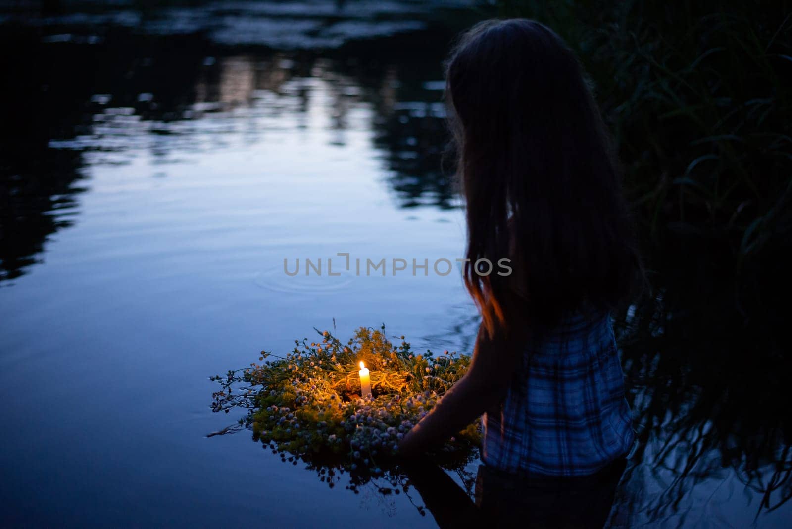 Ukrainian girl following old slavic traditions