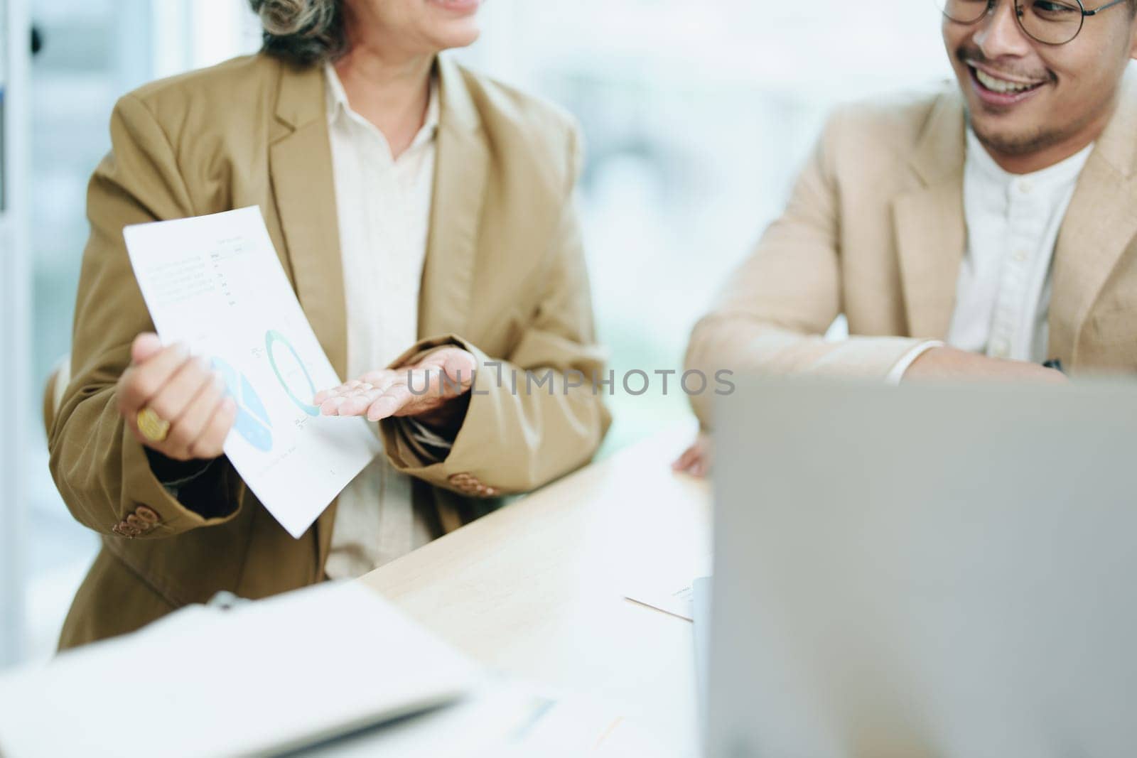 Asian entrepreneurs and business people meeting in a conference room in business planning, financial budget and investment risk assessment to analyze customer groups to increase company growth.