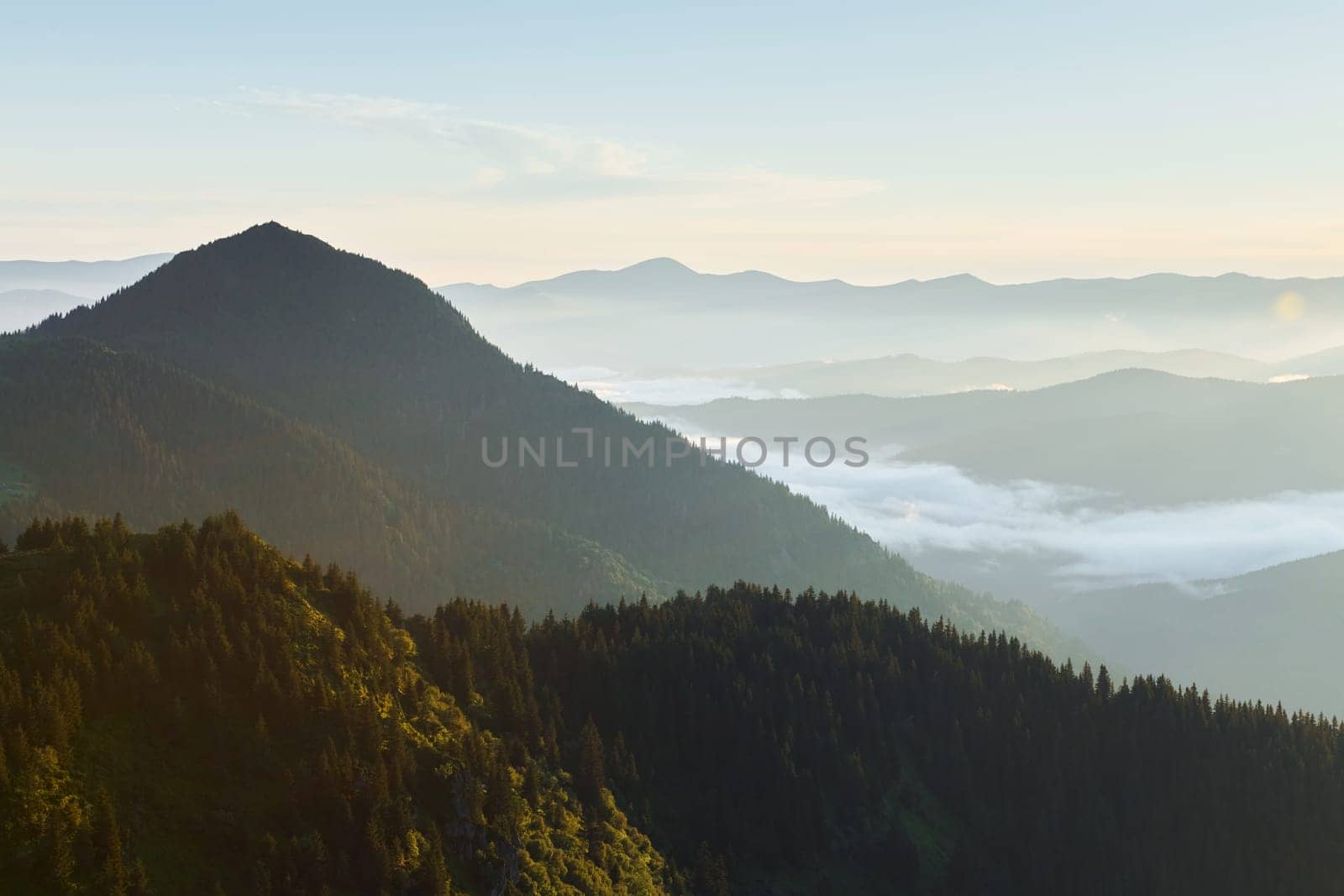 Majestic Carpathian Mountains. Beautiful landscape of untouched nature.