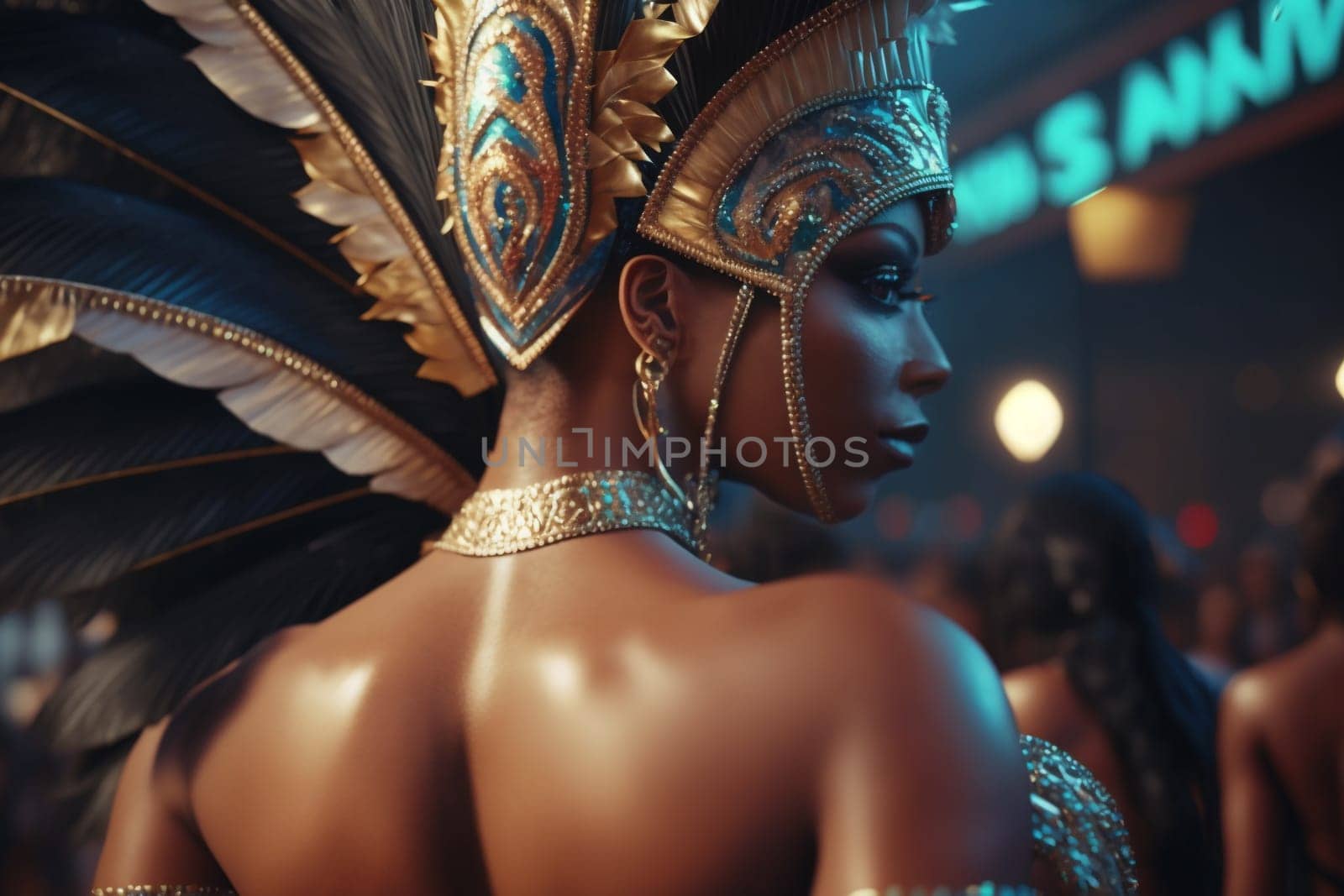Colombian festival, masks, authentic local outfits, big boots, bright colors, slashed faces. carnival. High quality 3d illustration. Generative AI
