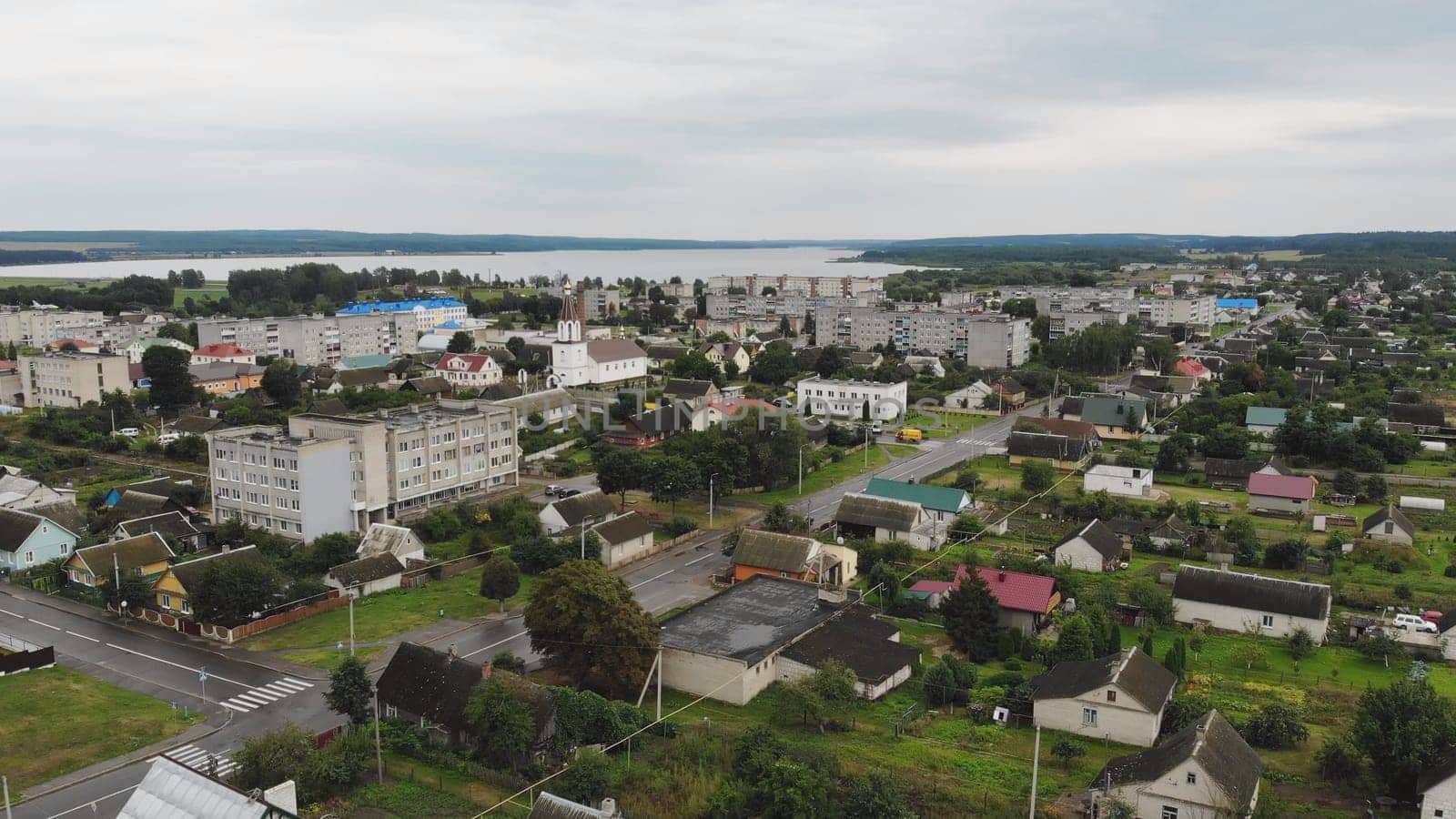 Belorussian Village Zelva. Aerial view