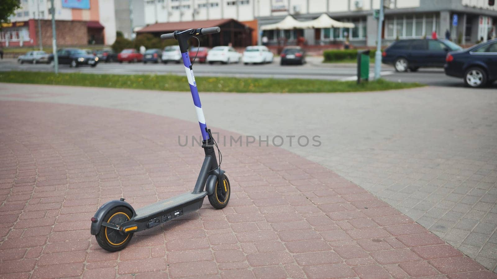 Electric scooter for rent in the city