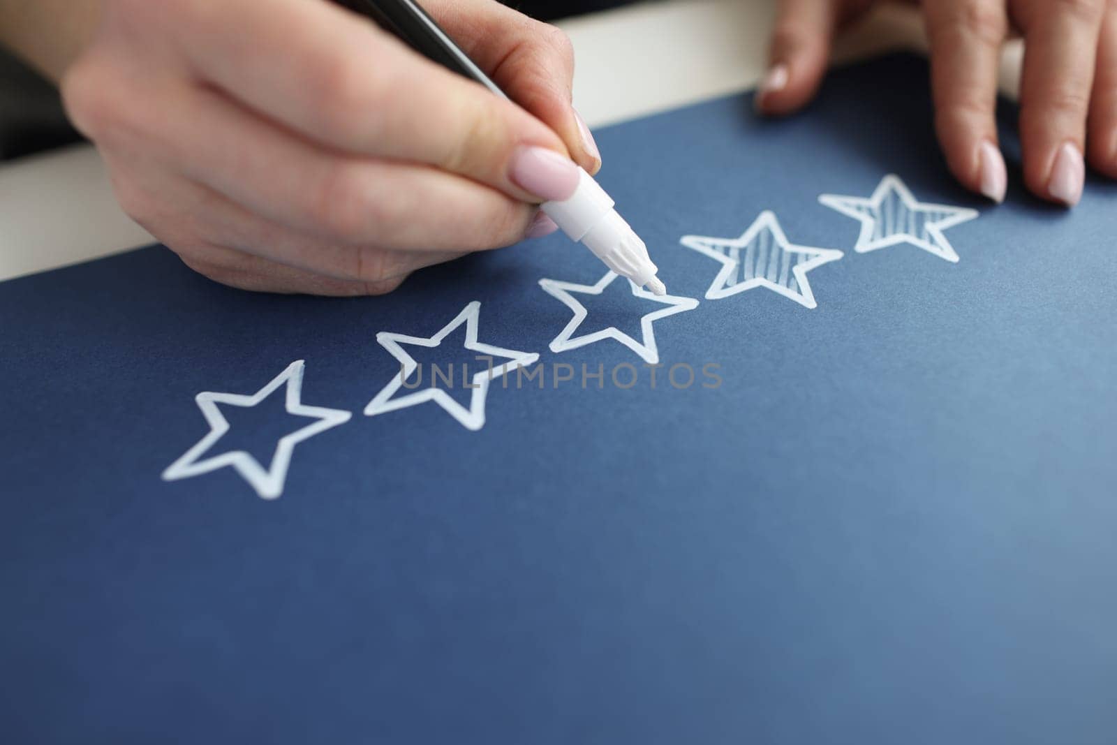Person paints over star with marker on review by kuprevich