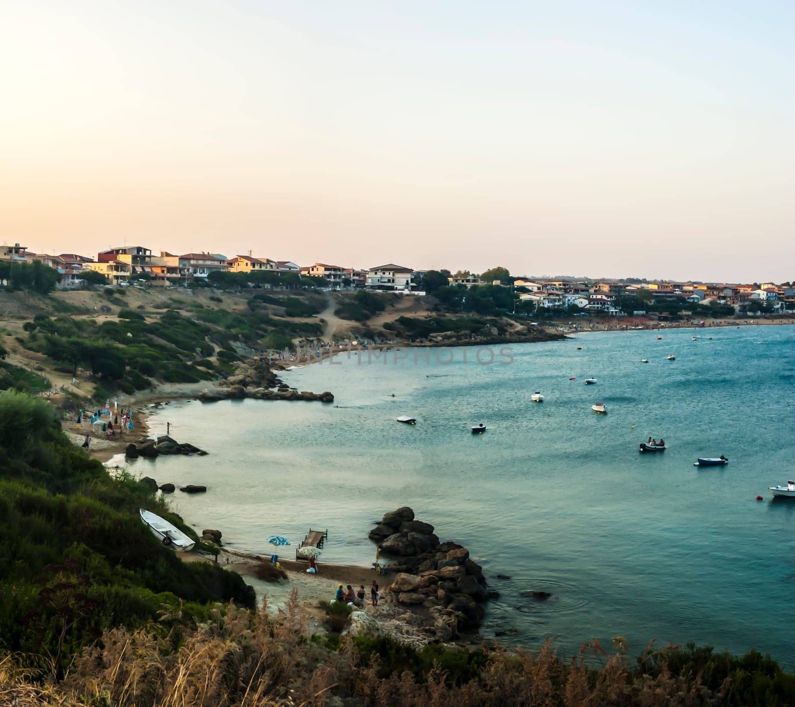 panoramic view of Capo Rizzuto bay, a seaside resort on the Calabrian coast of the Ionic Sea