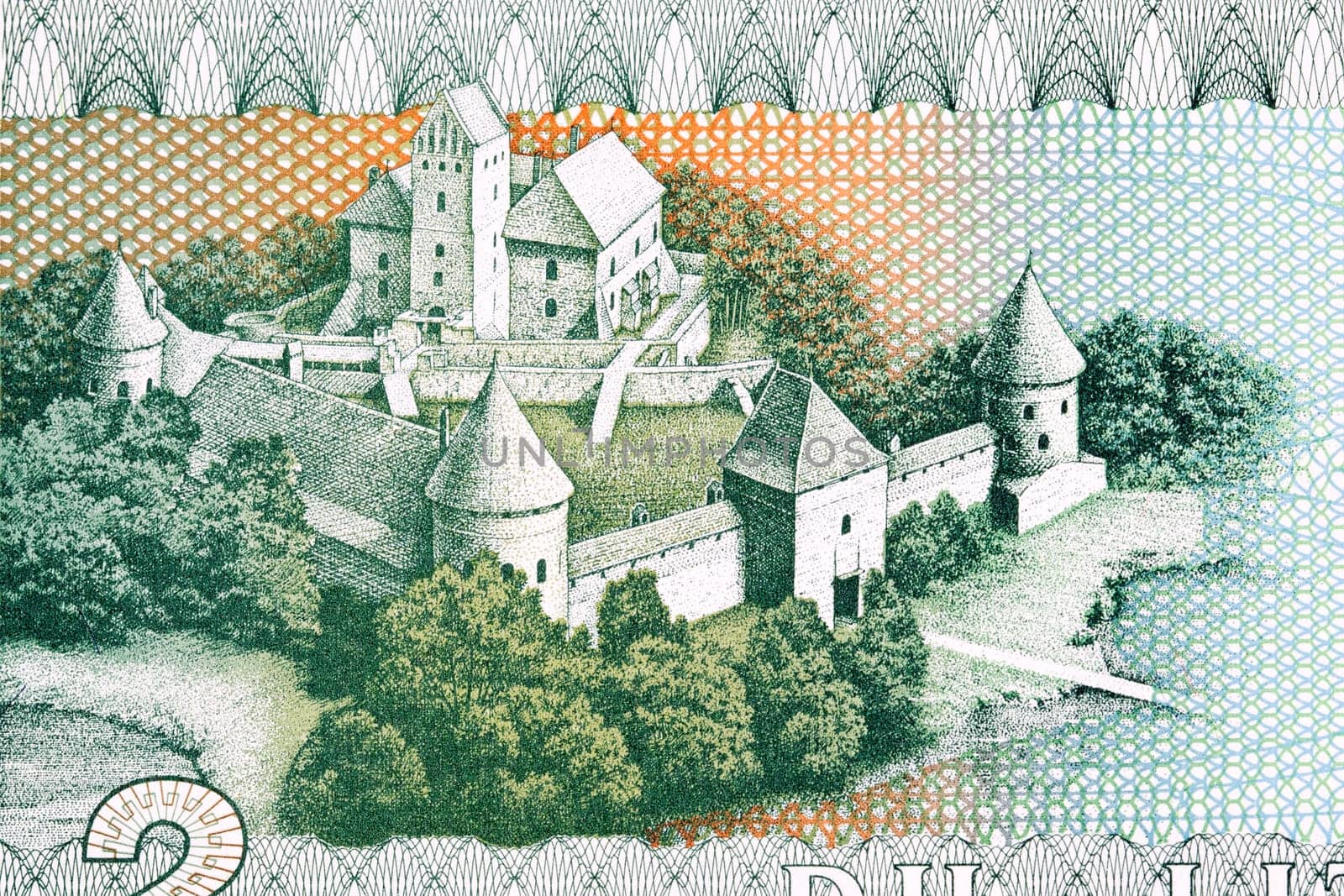 Castle in Trakai from Lithuanian money by johan10