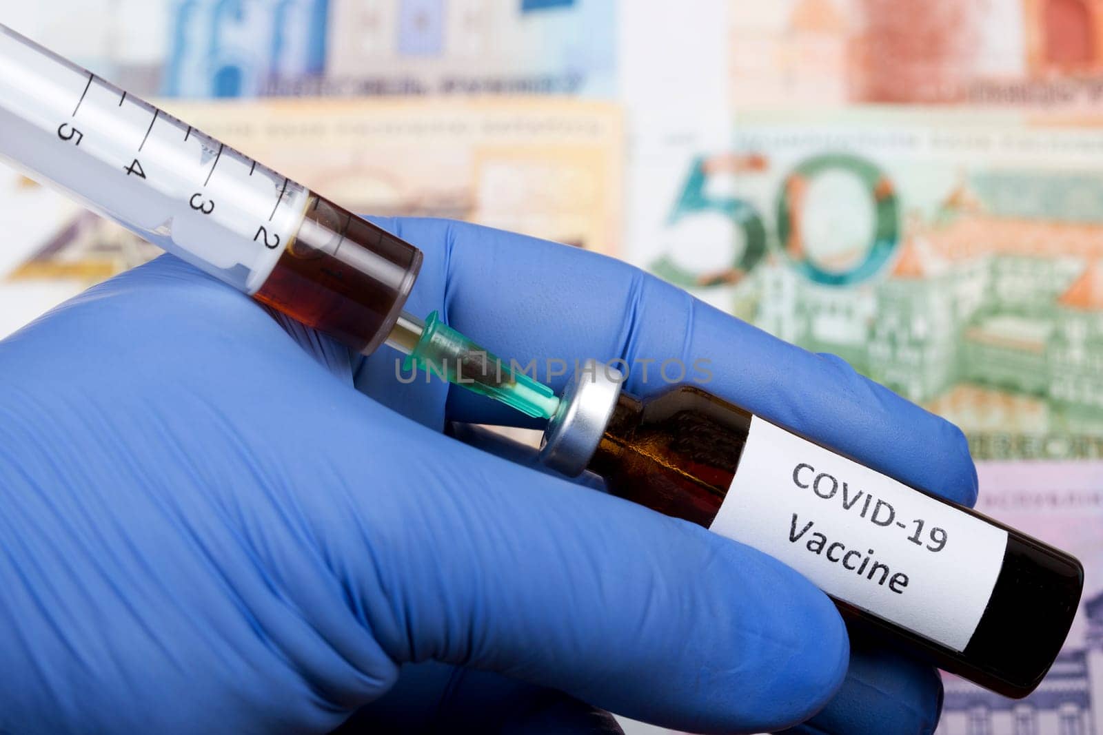 Vaccine against Covid-19 on the background of Belarusian money by johan10