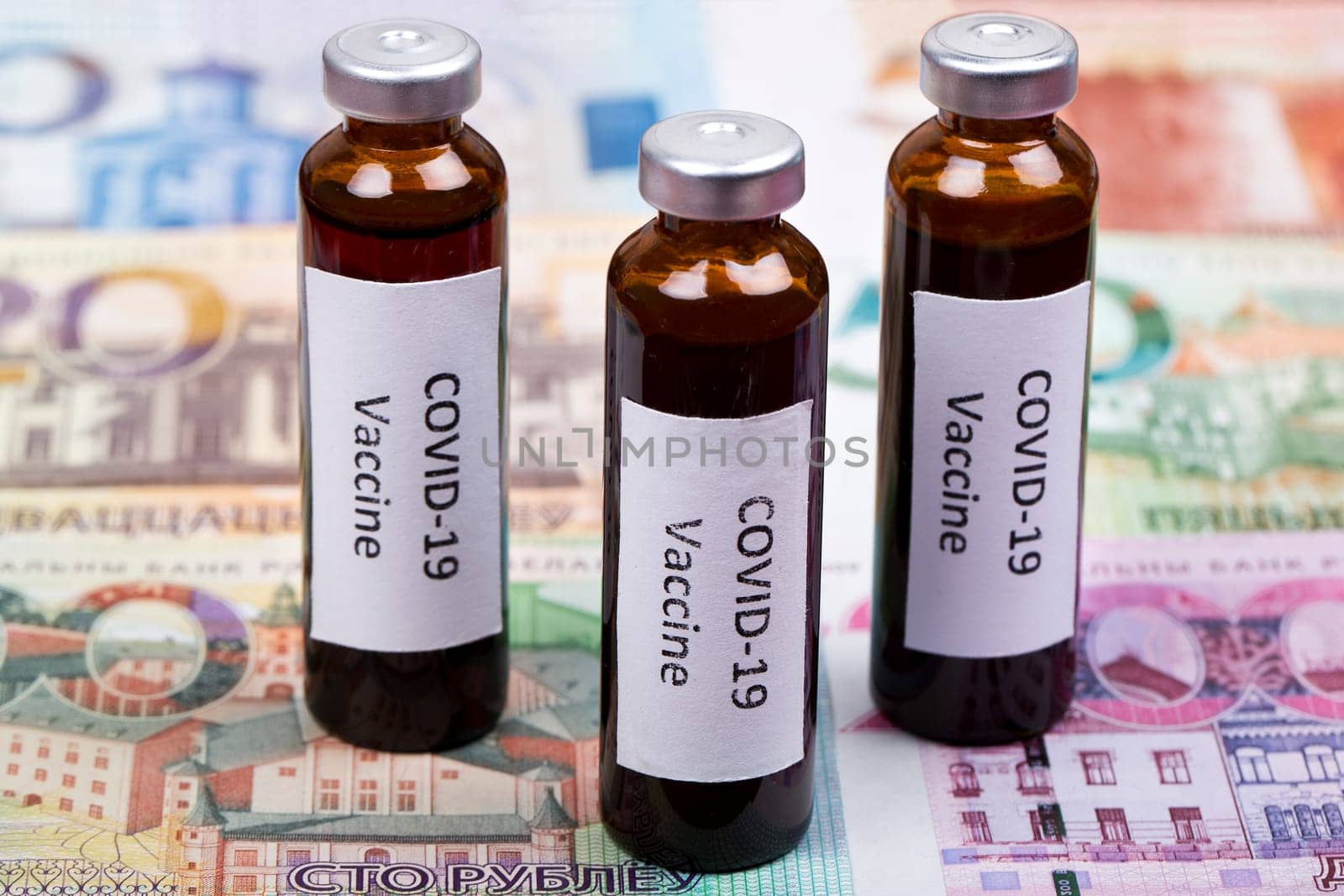 Vaccine against Covid-19 on the background of Belarusian money by johan10