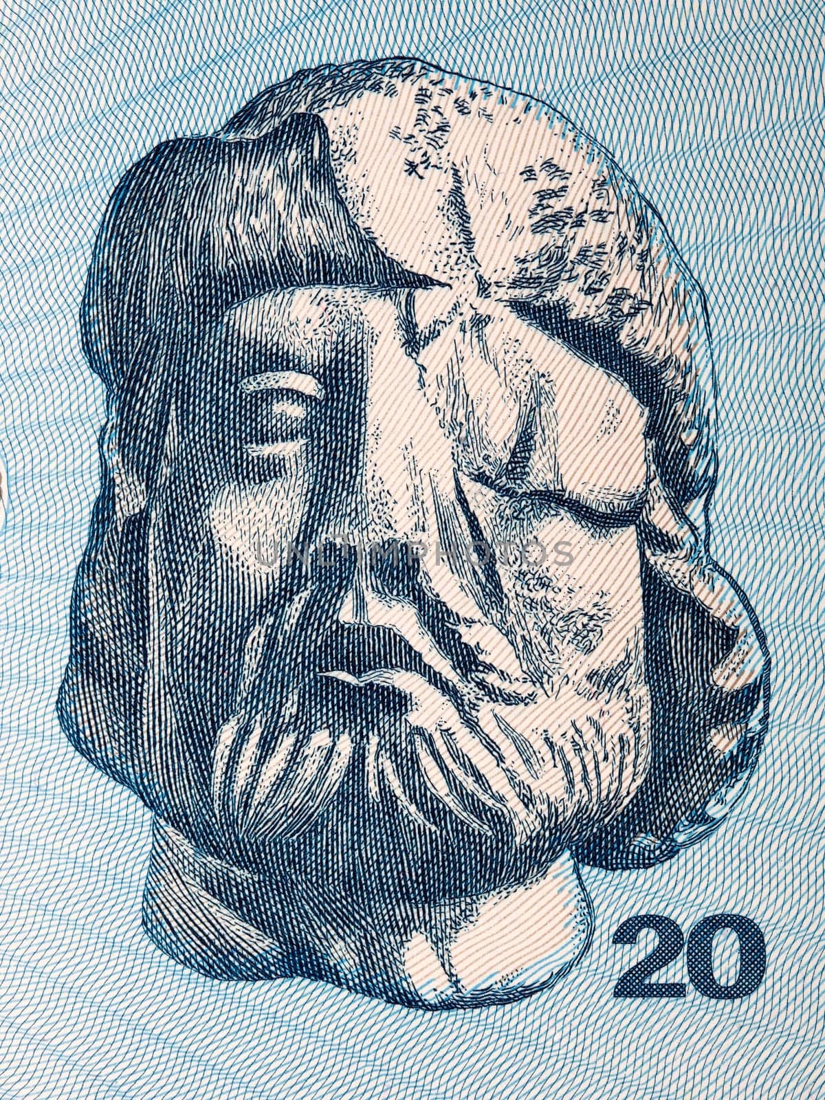 Jan Zizka a portrait from old Czechoslovak money by johan10