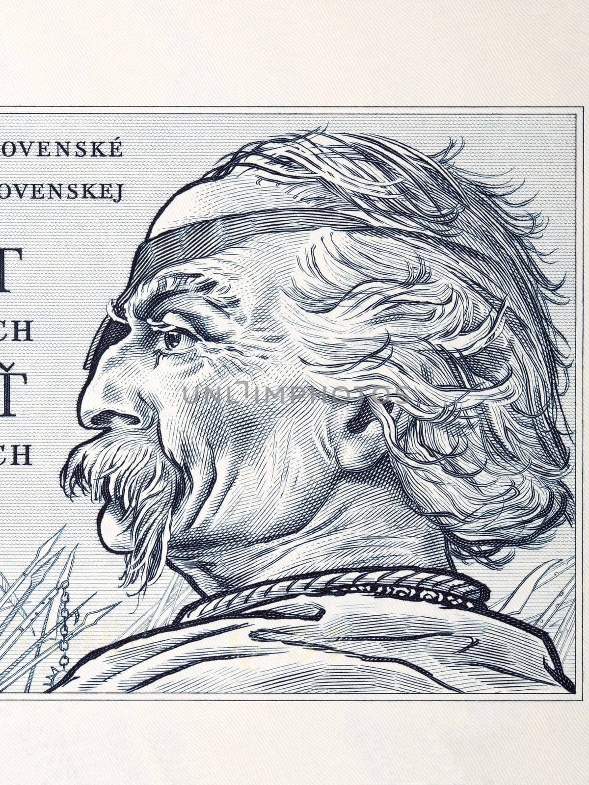 Portrait of Jan Zizka from old Czechoslovak money by johan10