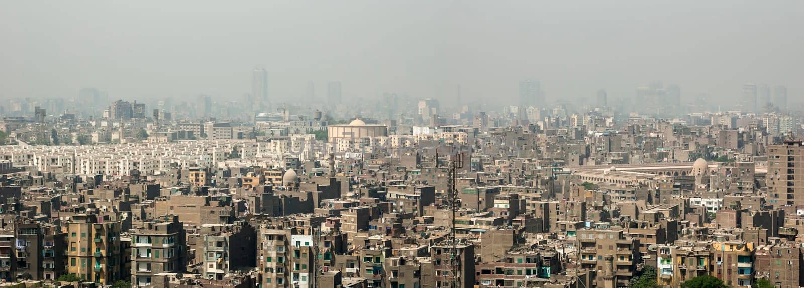 Cairo, Egypt - April 14 2008: Panoramic view of Cairo, Egypt.