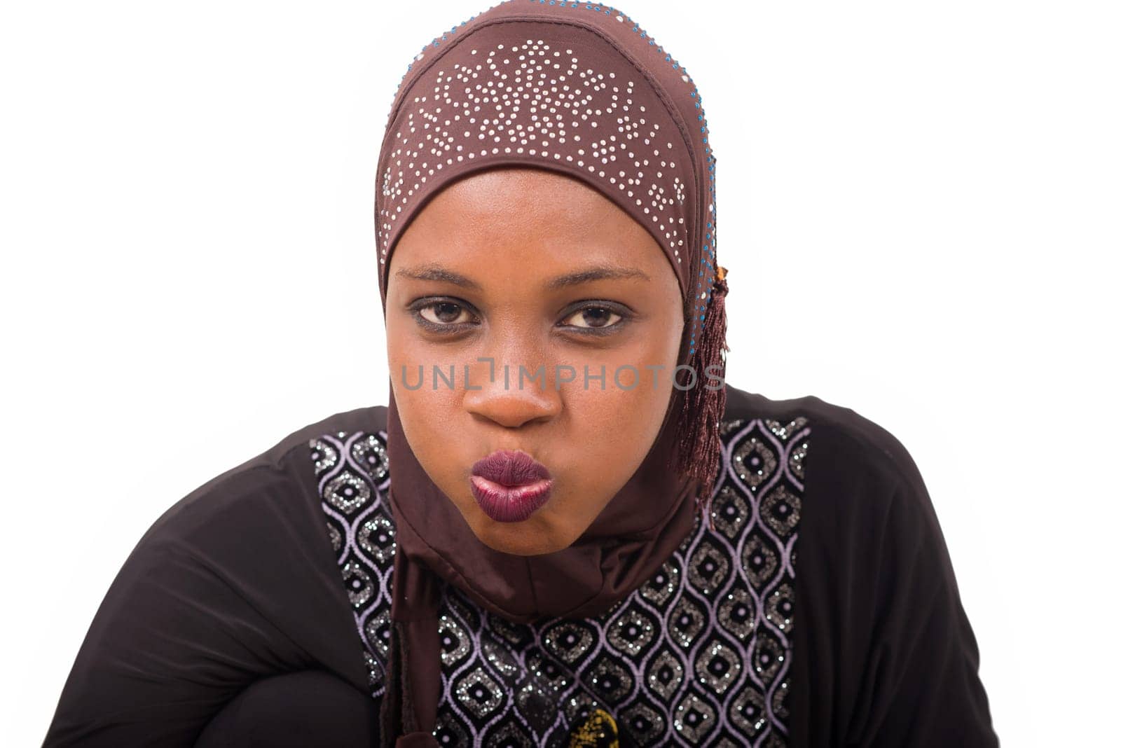 young muslim woman getting ready for prayer.