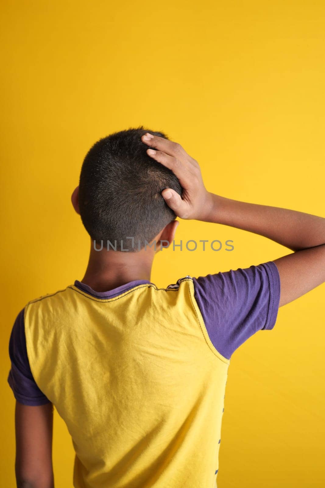 sad teenage boy hiding his face by towfiq007