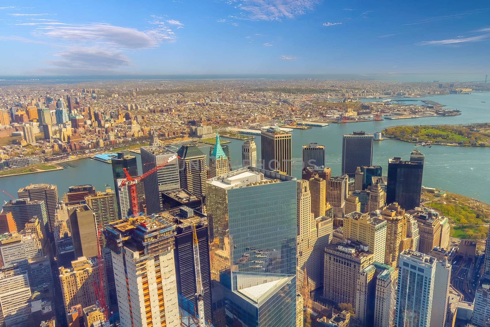 Manhattan city skyline cityscape of New York from top view by f11photo