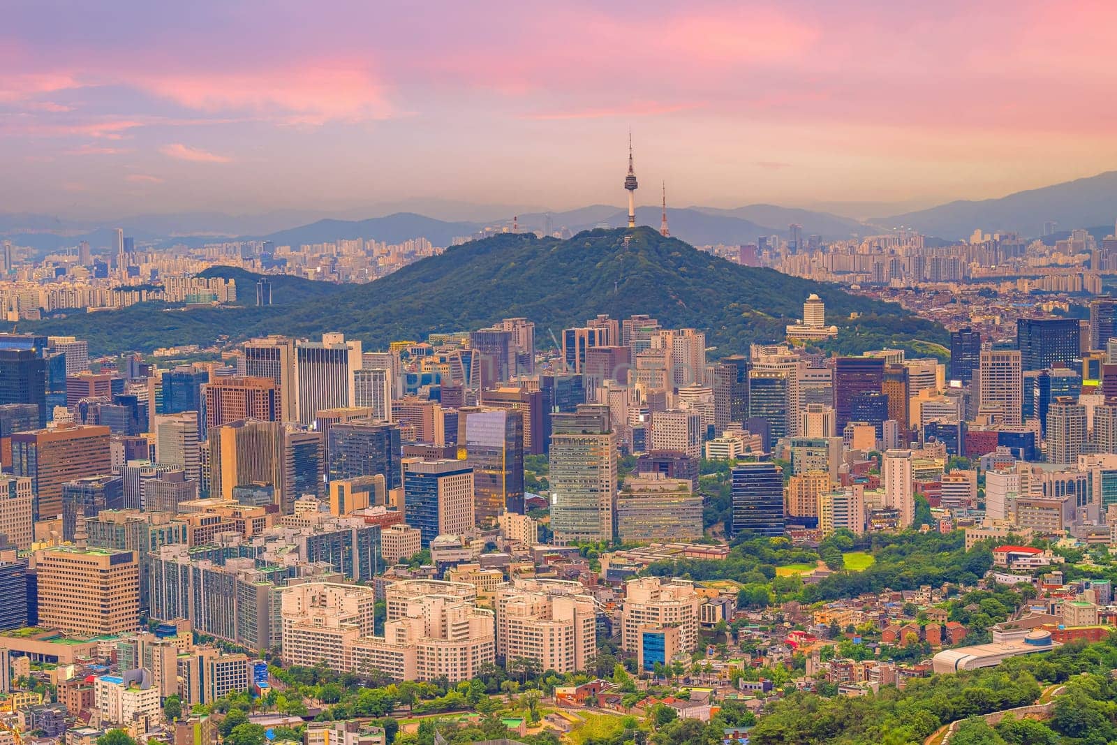 Downtown Seoul city skyline, cityscape of South Korea  by f11photo