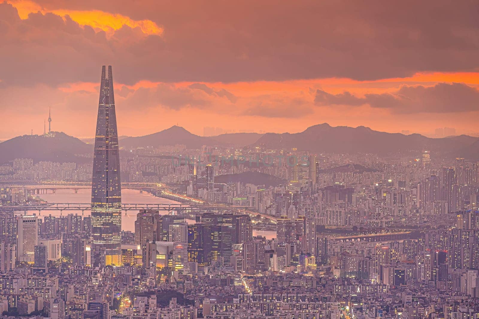 Downtown Seoul city skyline, cityscape of South Korea  by f11photo
