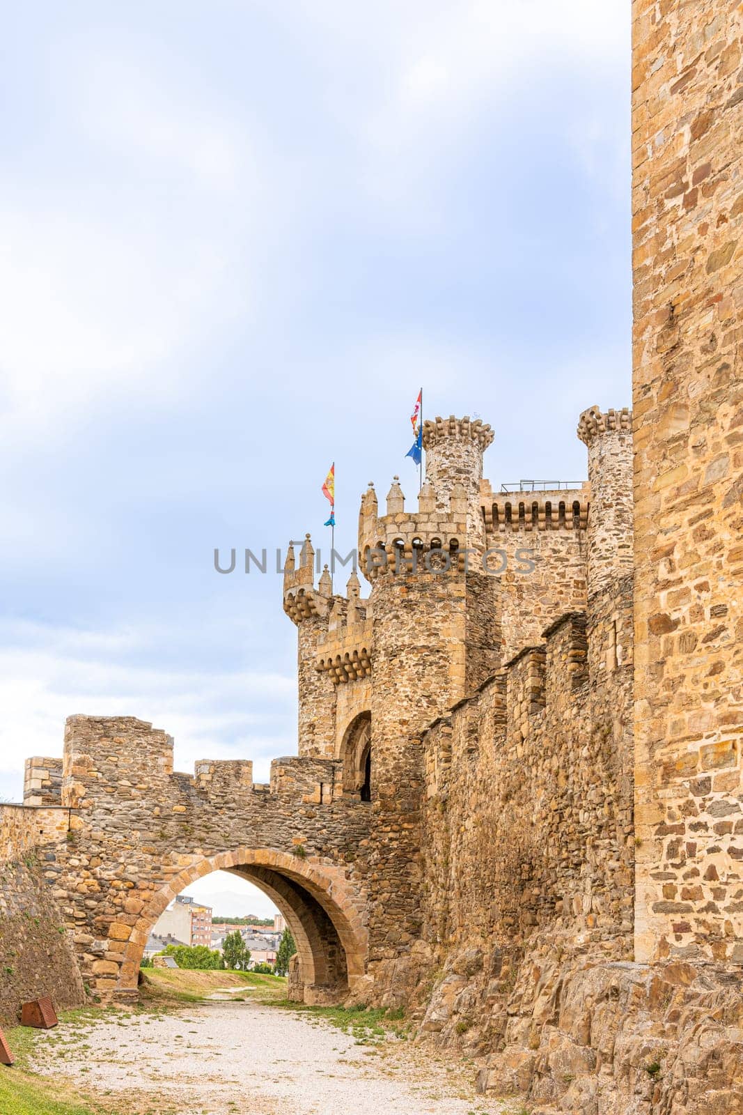 Castle of the Templars in Ponferrada in Spain