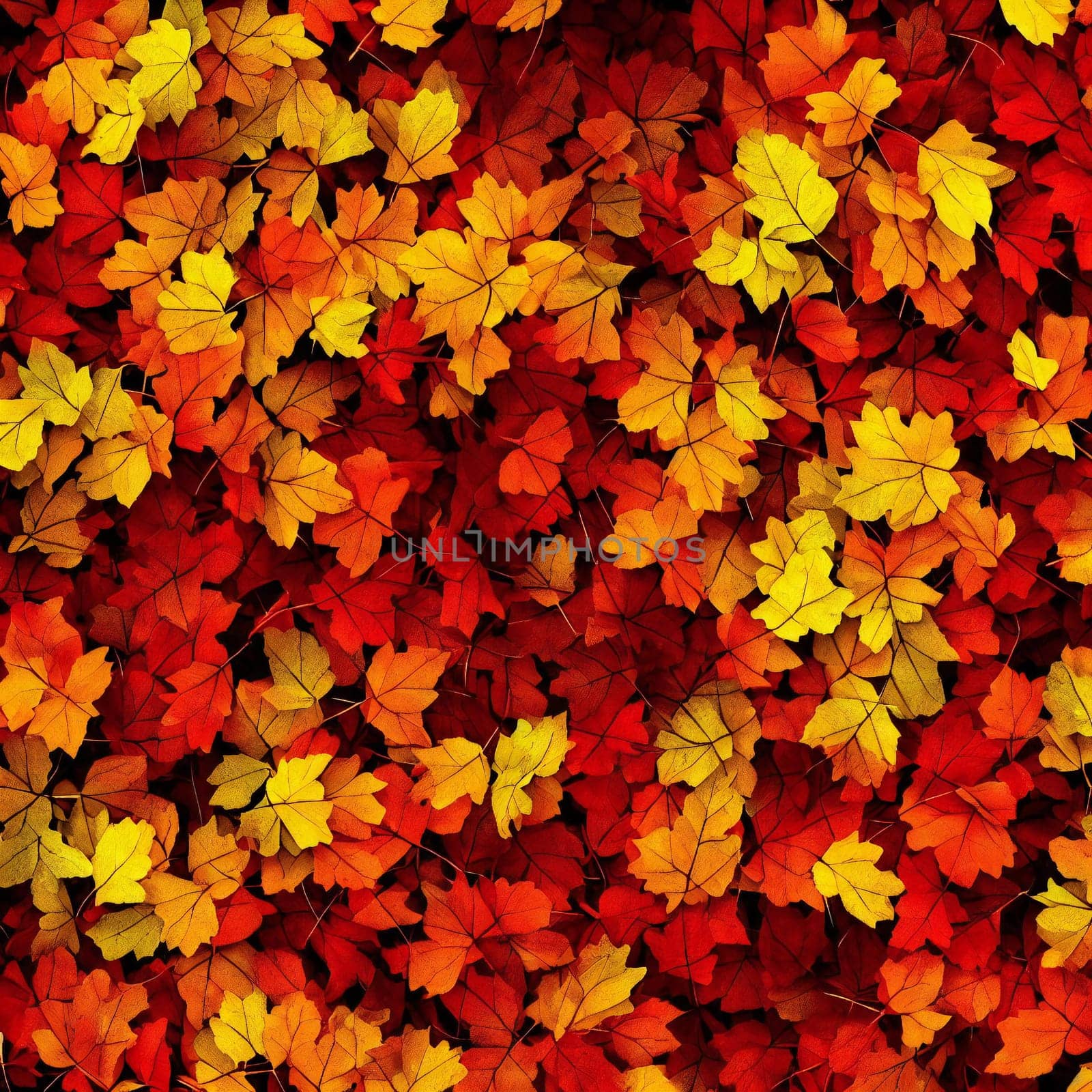 Red and Orange Autumn Leaves Background colorful