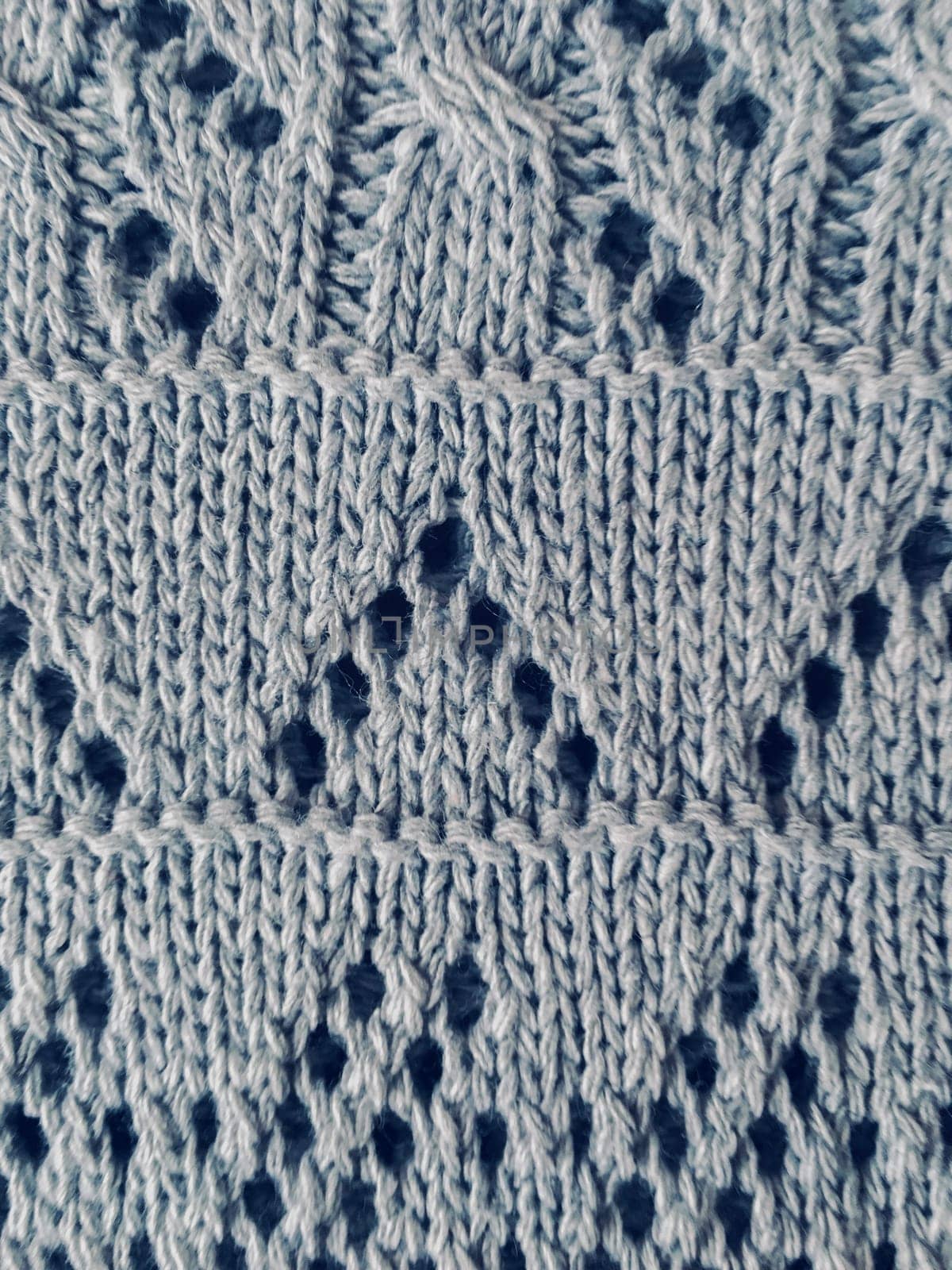 Organic Knitted Ornament. Scandinavian Detail Wallpaper. Abstract Cotton Thread. Jacquard Yarn. Knitted Ornament. Christmas Woolen Fabric. Knitwear Soft Background. Fiber Knitted Ornament.