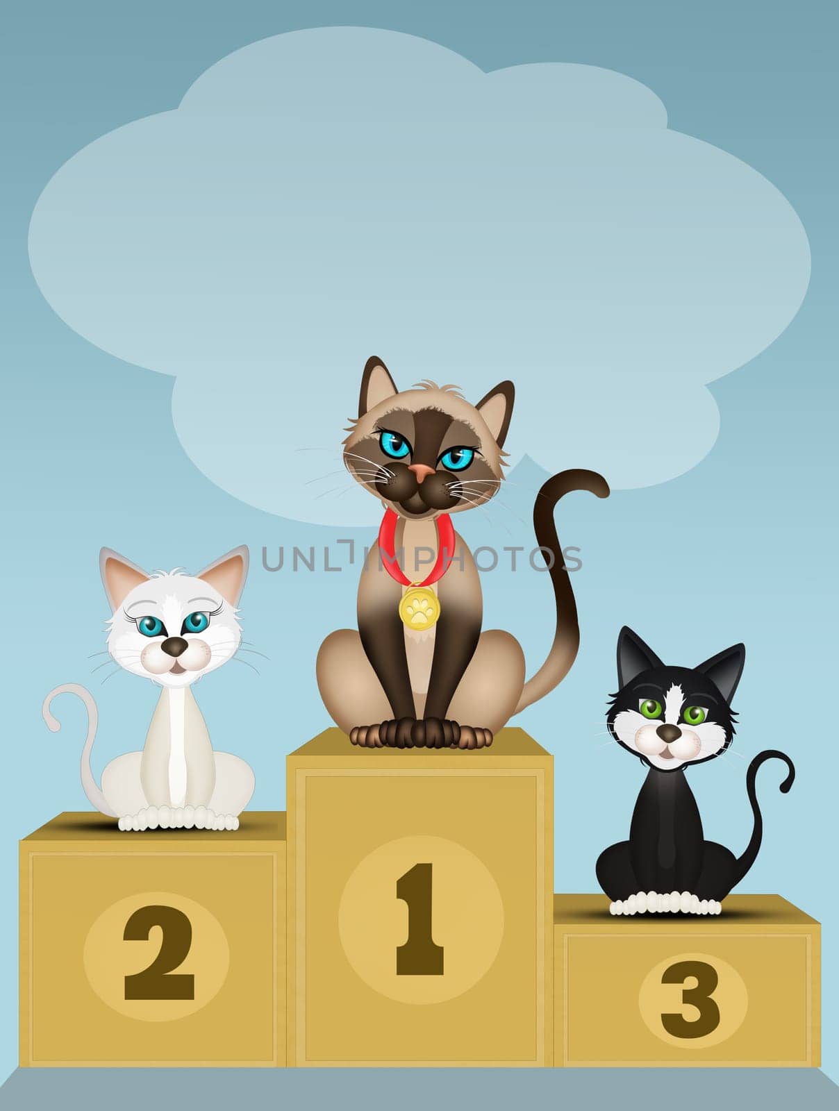 illustration of the cat show