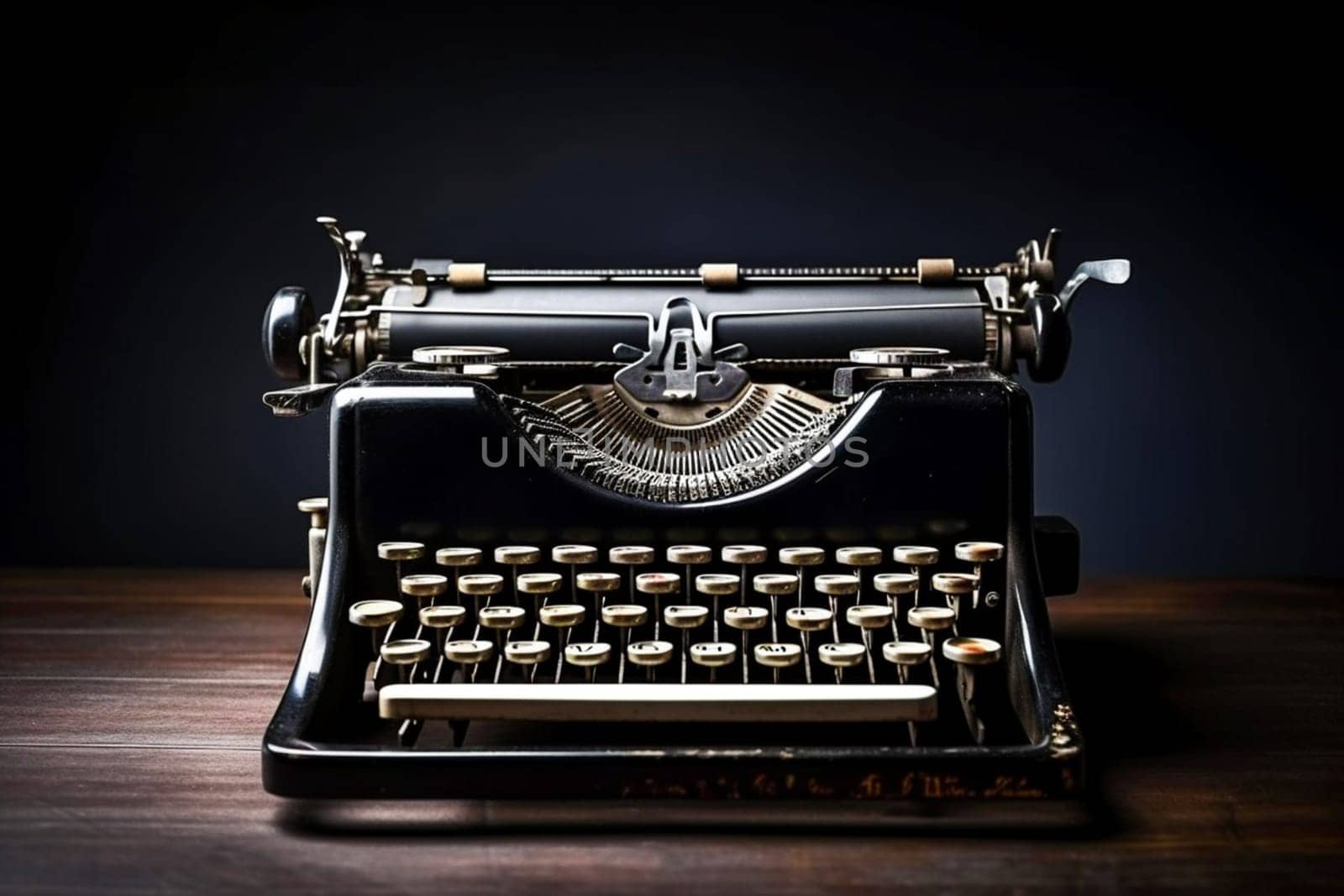 vintage typewriter retro on background. 90's concepts. Vintage style filtered photo. Concept on the theme of history, nostalgia, old age. Retro style.