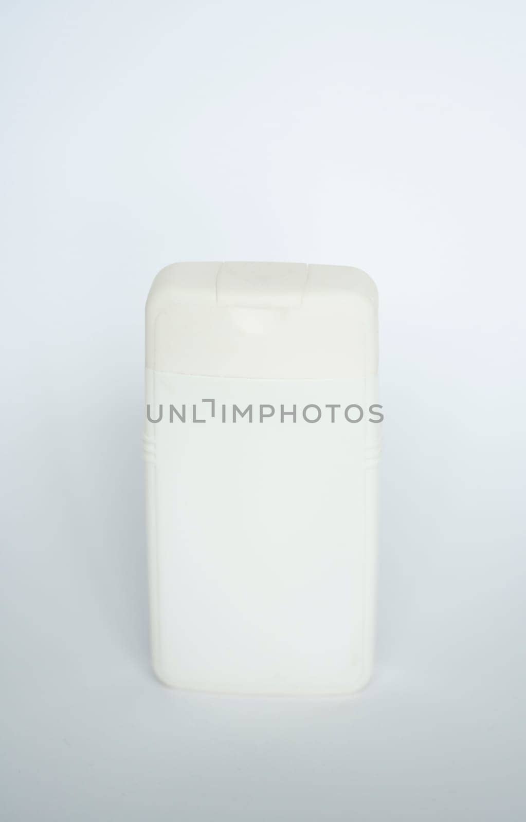 White square bottle for liquid soap, shampoo, gel