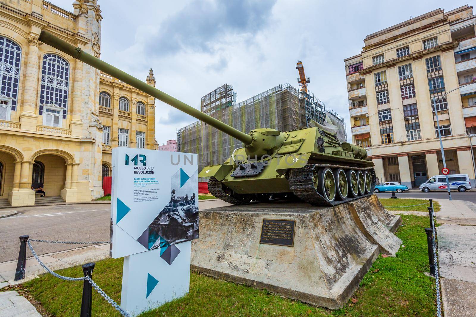 The tank used by Castro during Bay of Pigs in 1961, as exhibit at the Museum of the Revolution in Havana, Cuba