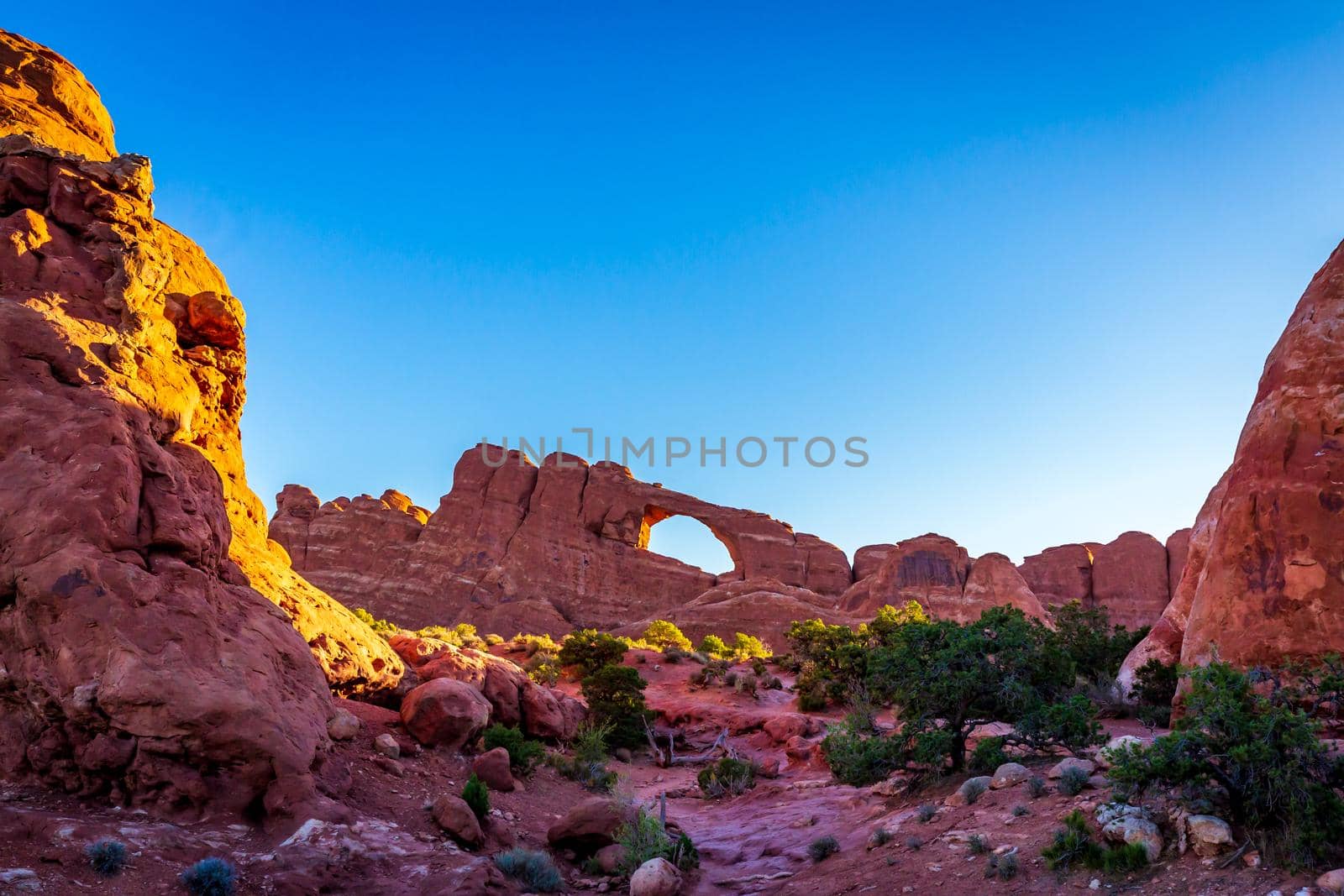 Skyline Arch in the morning, Arches National Park, Utah