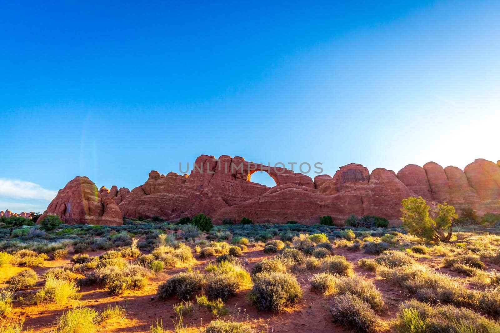 Skyline Arch in the morning, Arches National Park, Utah