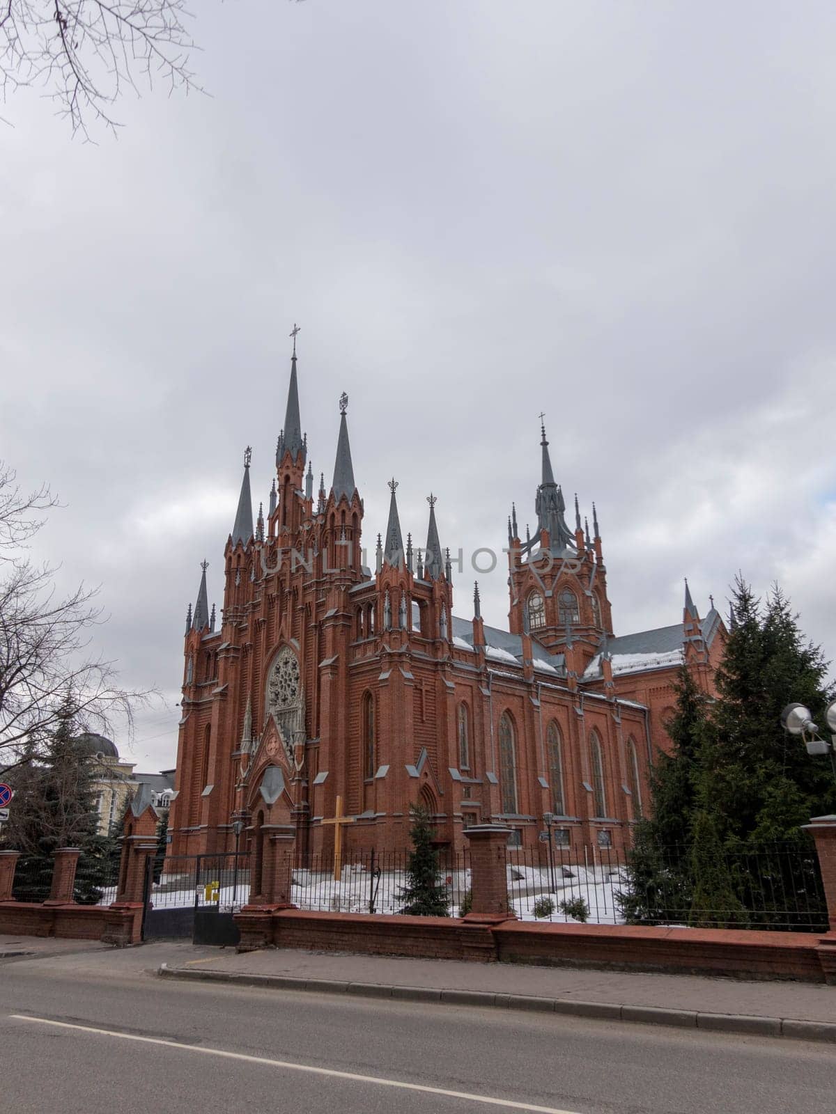 MOSCOW, RUSSIA - NOVEMBER 02, 2019 : Cathedral Of The Immaculate Conception Of The Holy Virgin Mary.